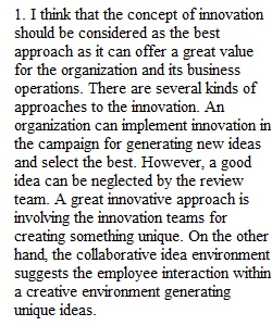 Approaches to Innovation